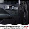 RT-TCZ Carbon Fiber Interior Door Lock Switch Cover Trim Frame Decoration Interior Accessories Compatible with Jeep Wrangler JL JLU & Gladiator JT