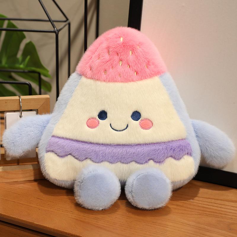 Plush Dessert Doll: Strawberry, Grape & Mango Cake Toy - Perfect Birthday Gift