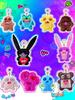 Fuggler SpongeBob SquarePants Keychain Funny Ugly Monster Plush Toys Cartoon Backpack Pendant Dolls Stuffed Peluche Gifts 11CM