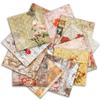 24 Sheets Vintage Floral Theme Snow Sock Craft Paper Pads Cutting Dies Art Background Origami Scrapbooking Card Making