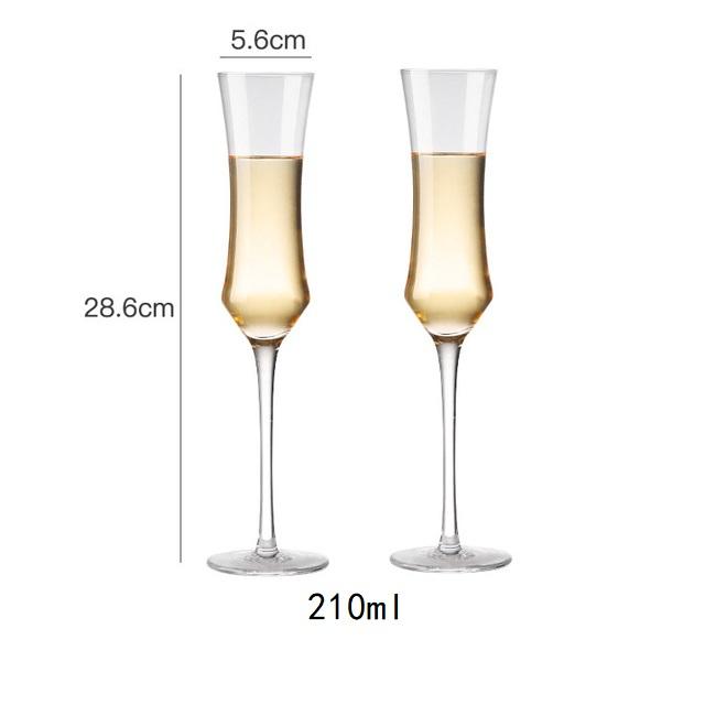 2 adet 150-250ml Kristal Kadeh Şampanya Bardağı Kupa Yaratıcı Kırmızı Şarap Köpüklü Tatlı Şarap Bardağı Düğün Parti Bar Ev İçecek Bardağı