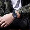 Men Quartz Watch Accurate Soft Wristband Nylon Braided Luminous Sports Wrist Watch for Daily Wear