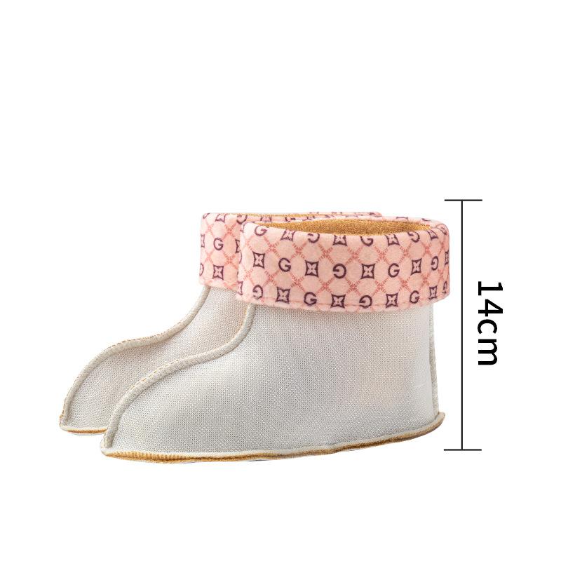 

Thickened cotton cover rain shoes women s winter plush high tube medium tube rain boots water shoes lining fleece inner cover warm liner L size (suitable for 40/41 size)