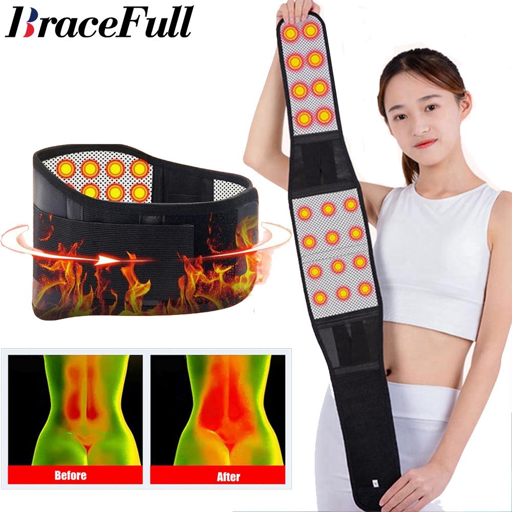 Adjustable Waist Tourmaline Self Heating Back Support Belt Magnetic Therapy Lumbar Brace for Pain Relief