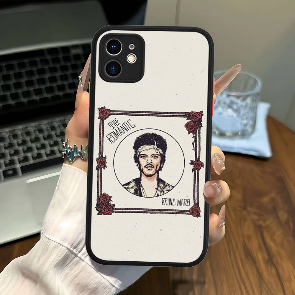Famous Bruno Mars The Romantic Phone Case For IPhone 16 15 14 11 12 13 Pro Max Plus 12 XS Max Back Cover Matte Case