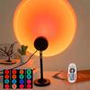 USB Lampa Projekcyjna Zachód Słońca, Pilot 16 Kolorów, Obrót 180°, Odpowiednia do Sypialni Pography Dekoracja Atmosfery