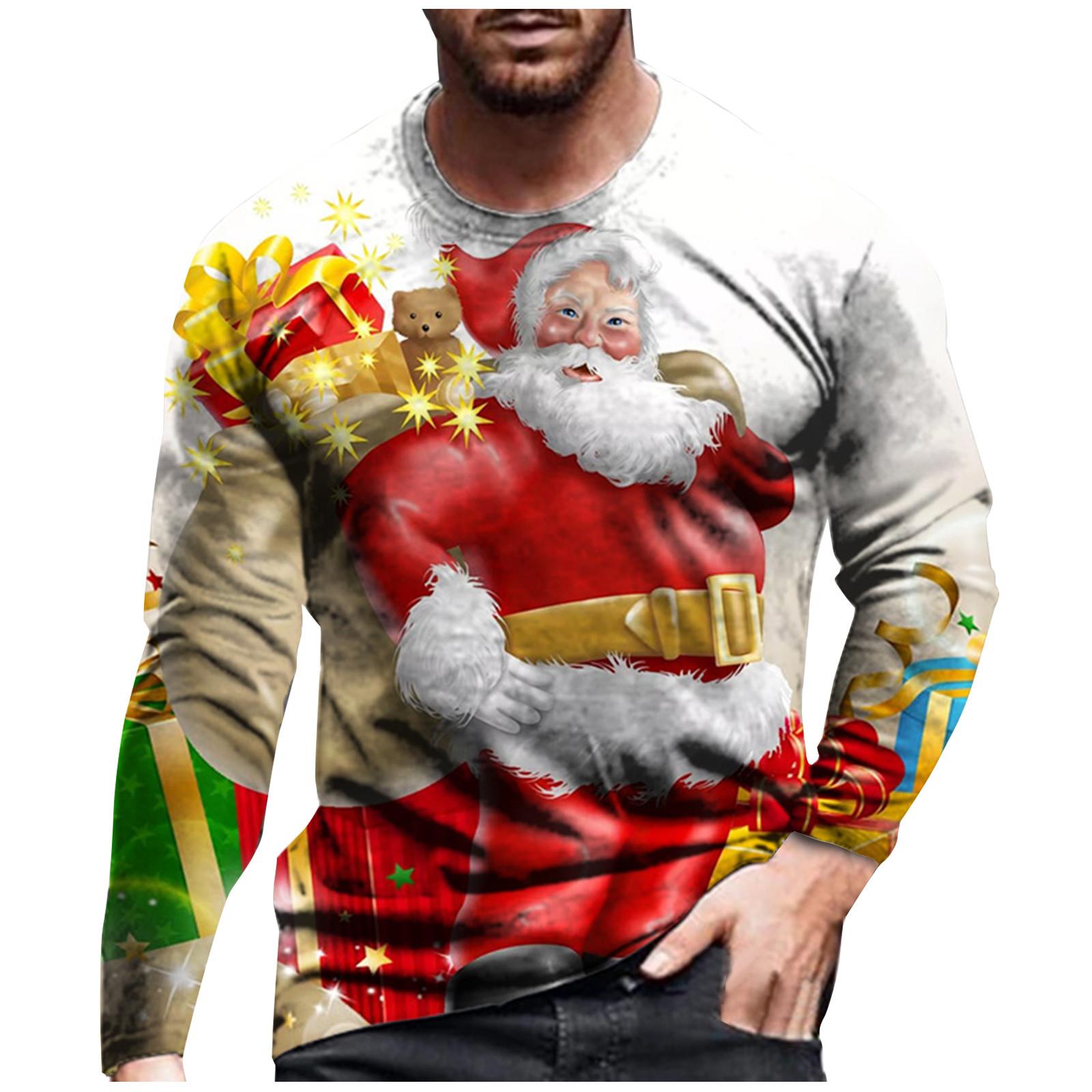 

Рождественский свитер с круглым воротником, весна и осень с длинным рукавом L белый