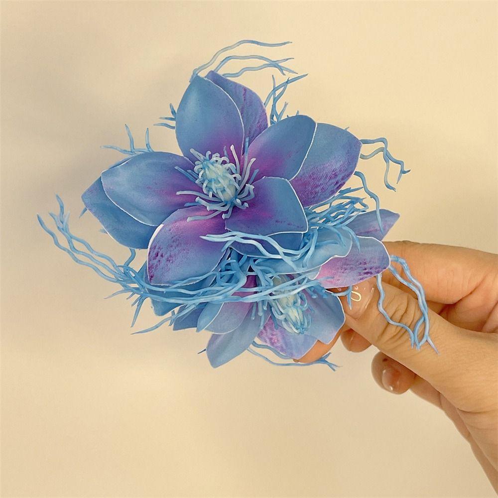 Artificial Flowers Hair Clips Fairy Barrette Hairpiece Hair Decoration Photo Props  for Women Girls