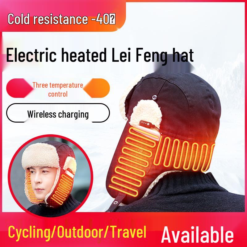 USB Heated Far Infrared Warm Hat for Autumn/Winter Outdoor Use