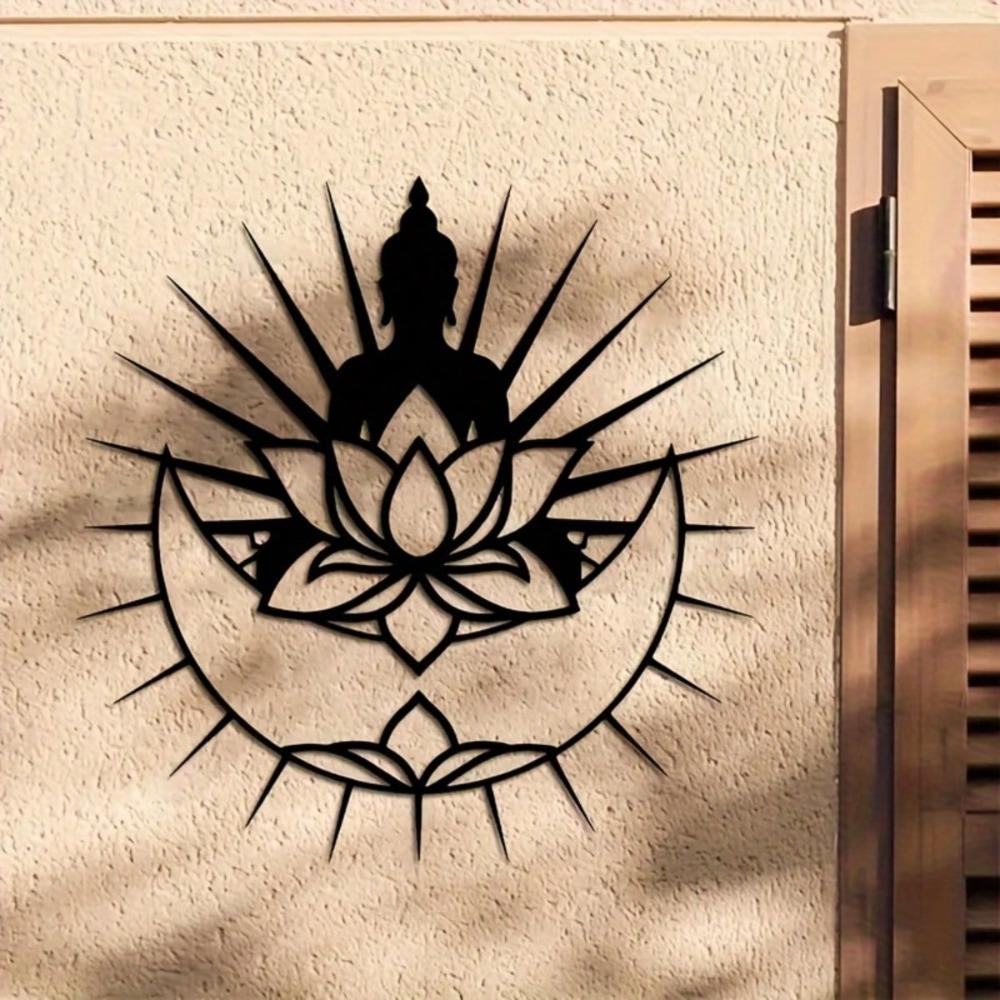 Metal Wall Art Lotus Sun Design Home Decor Gift for Housewarming Wedding