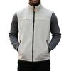 Men's Warm Casual Vest with Stand Collar and Zipper Pockets for Fall and Winter