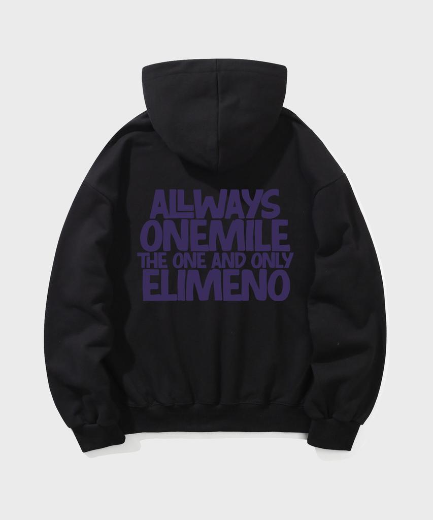El Oao Oversized Hoodie Black (Purple)