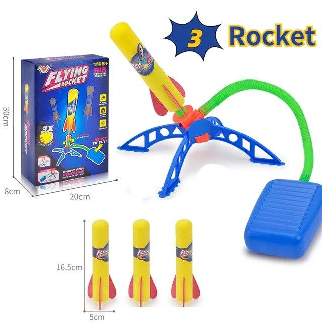 Outdoor Toy Rocket Launcher for Kids Dueling Outdoor Games for Child Stomp Launch Pad  Steam Gift for Boys and Girl Foam Rocket