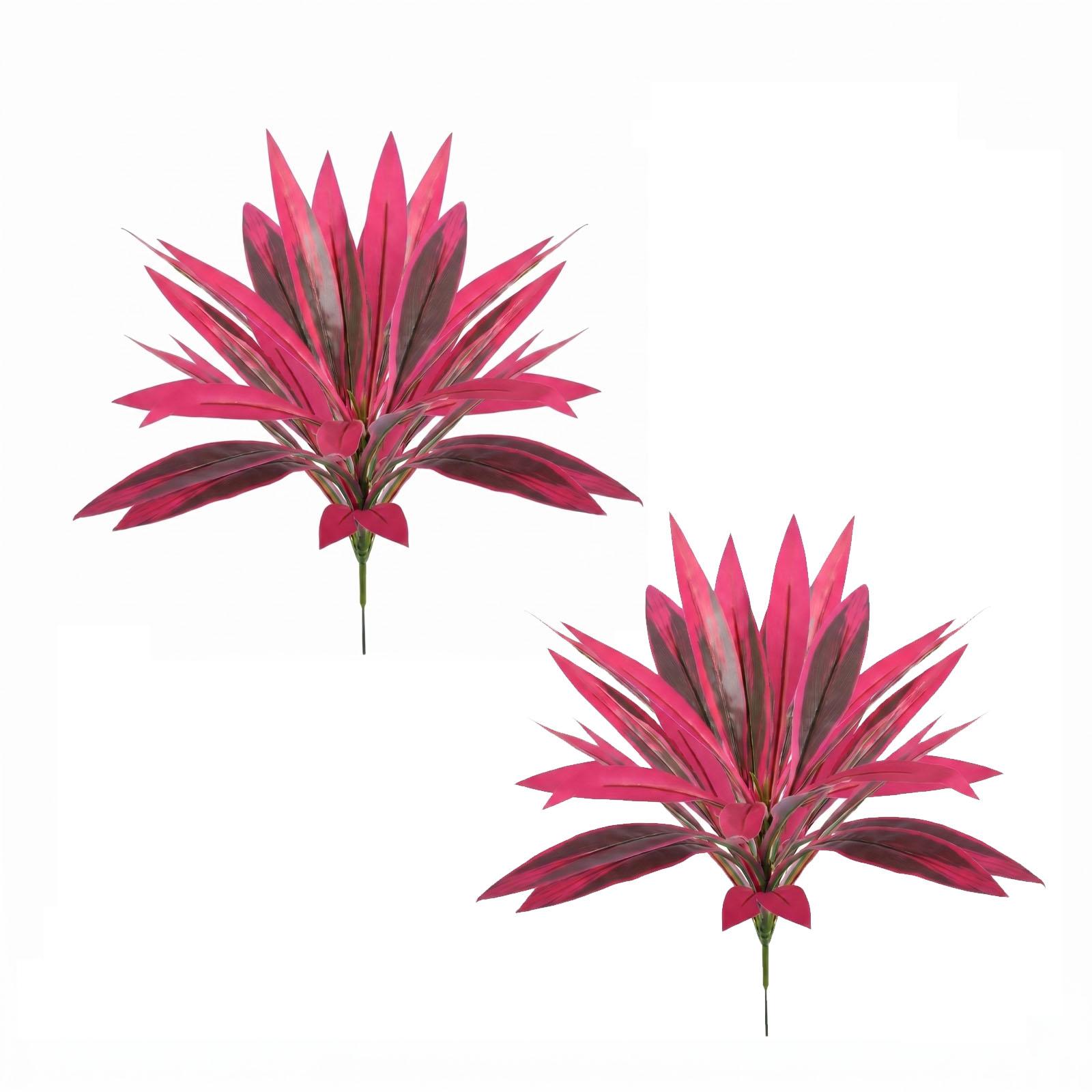 

Artificial Dracaena and Brazilwood Mixed Faux Plant Set of 2 Realistic Decorative Botanical Arrangement for Home Office One Size білий