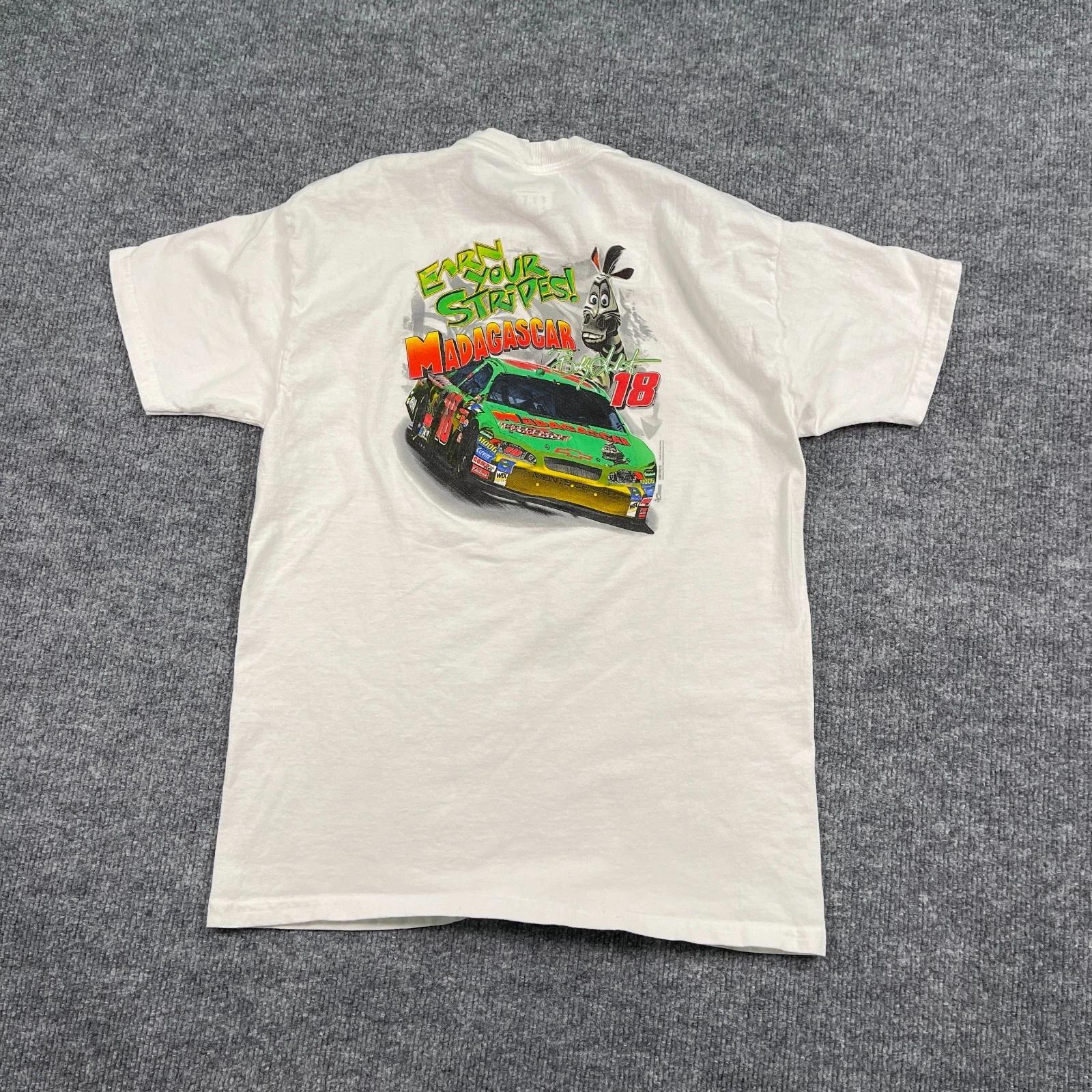 

NASCAR Бобби Лабонте №18 Joe-Gibbs-Racing Рубашка ПОДРОСТКОВАЯ Большая 17x24 Белая XL
