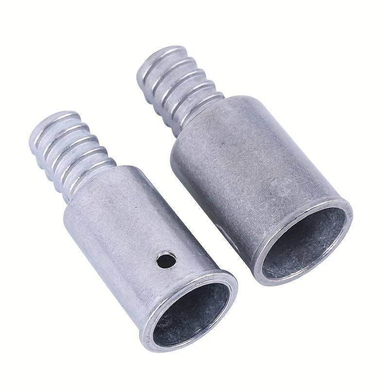 5pcs/set Silvery American Metal Threaded Head Alloy Broom Handle, Metal Roller Bar Mop Rod Extensions, Cleaning Brush Extension Rod Connector Fittings