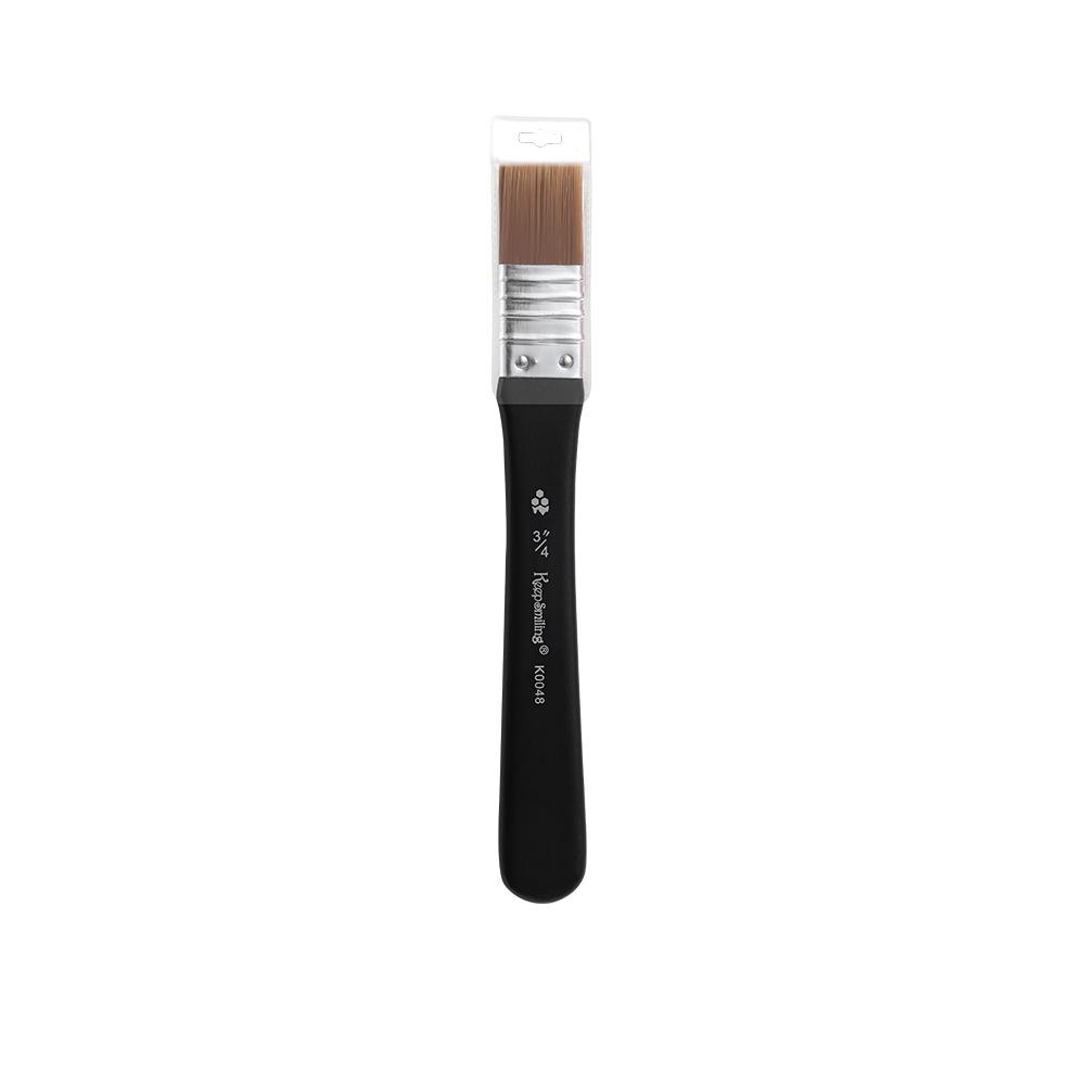 Acrylic & Watercolor Nylon Flat Brush with Birch Handle Nylon Bristle Flat Brush