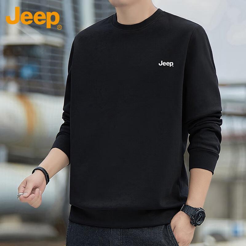 Jeep Men's Round Neck Loose Fit Sweatshirt
