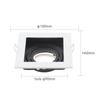 JOYINLED Square Double Ring LED Downlight Adjustable Recessed Frame GU10 MR16 Bulb Holder Spot Lamp Bracket Fixture for Decor