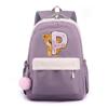 Zaino in Tela Stampata Orsetto 26 Lettere dell'Alfabeto Inglese Cartella Scolastica Zaino Kawaii per Ragazza Zaino per Libri Borsa Scolastica Studente Regalo Teen