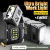 Ultra Portable COB Work Light Magnetic Attachment Dual Head Flexible Lamp USB-C Charging 8 Modes Waterproof Outdoor