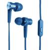 Sony MDR-XB55AP In-Ear Headphones with Deep Bass, Canal Type, Remote Control & Microphone, Blue (MDR-XB55AP L)