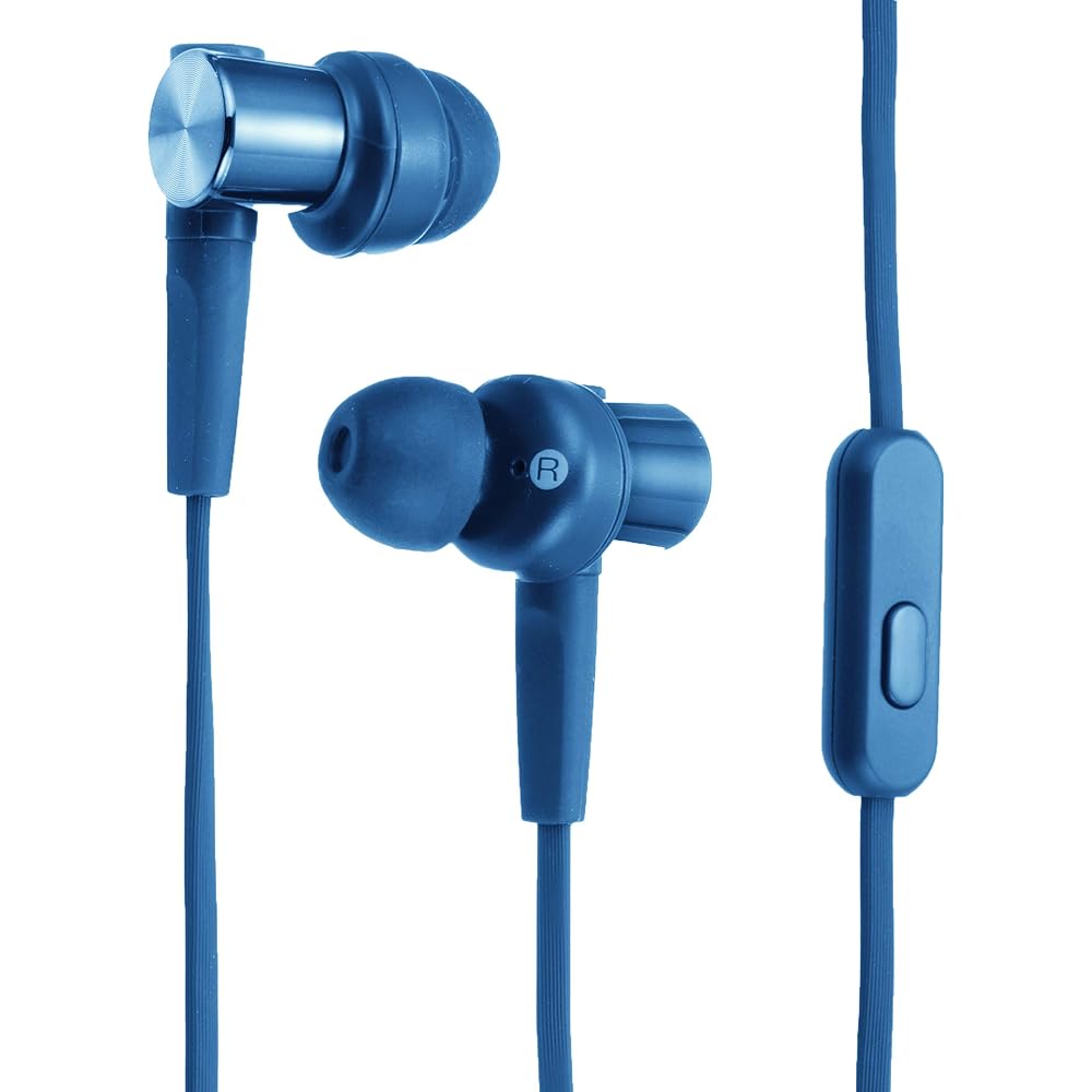Sony MDR-XB55AP In-Ear Headphones with Deep Bass, Canal Type, Remote Control & Microphone, Blue (MDR-XB55AP L)