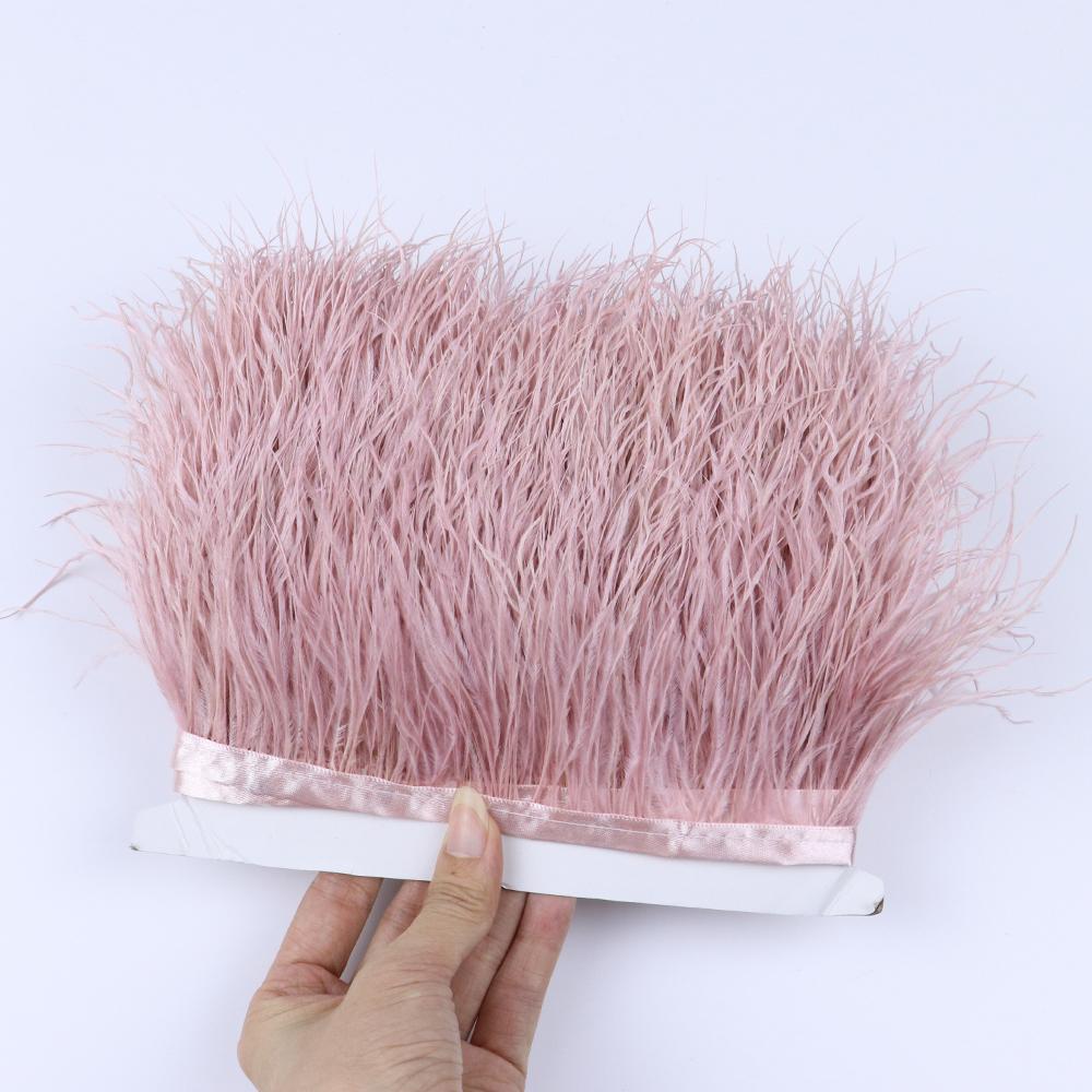 Feather1Meter Fluffy Ostrich Feathers Trim 6-8CM for Diy Craft Sewing Fringe Ribbon Dress Wedding Party Stage Clothing Plume Decoration