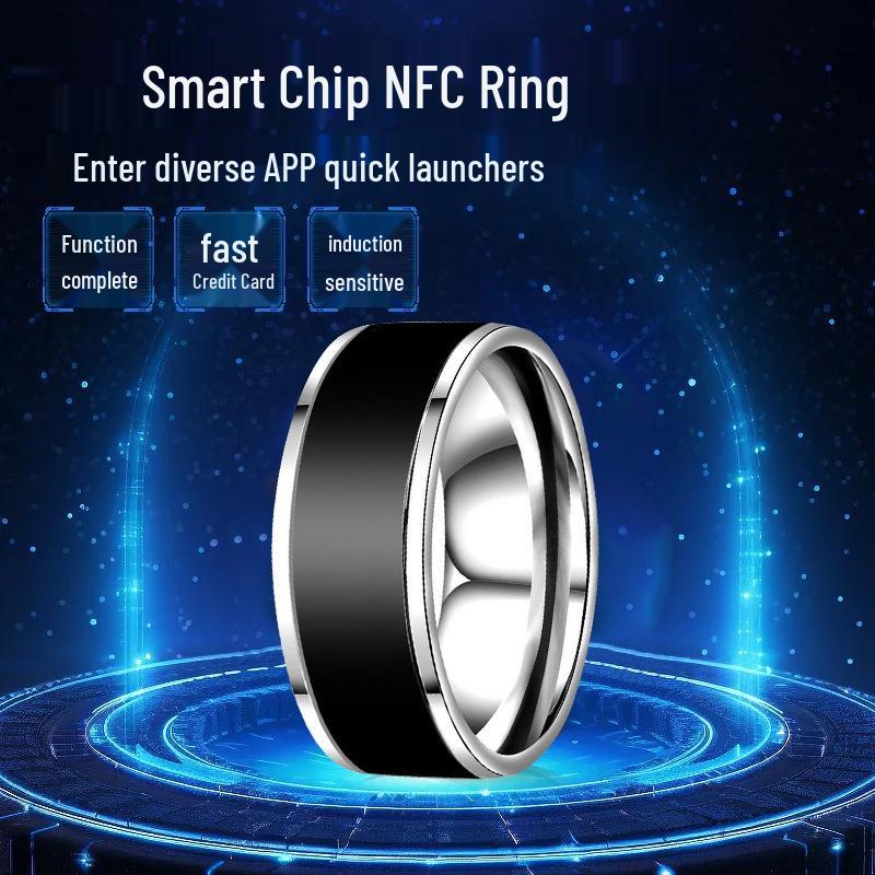 NFC Smart Solar Ring: Multifunctional Android Magic with Temperature Sensor