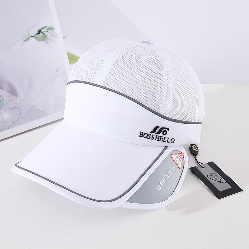 Baseball Cap Men's Summer Sunscreen Hat Women's New Enlarged Retractable Brim Outdoor Sports Cap Sun Cover Hat
