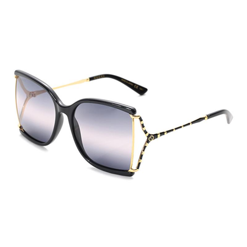 Gucci Plastic Sunglasses Glasses Women's Black Gold