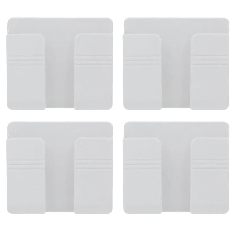 1Pc Multifunction Punch Free Wall Mounted Storage Box Organizer TV Remote Control Mounted Mobile Phone Plug Charging Holder KTY