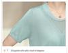 Stylish Ice Silk Knit Half-Sleeve T-shirt for Middle-Aged and Elderly Women