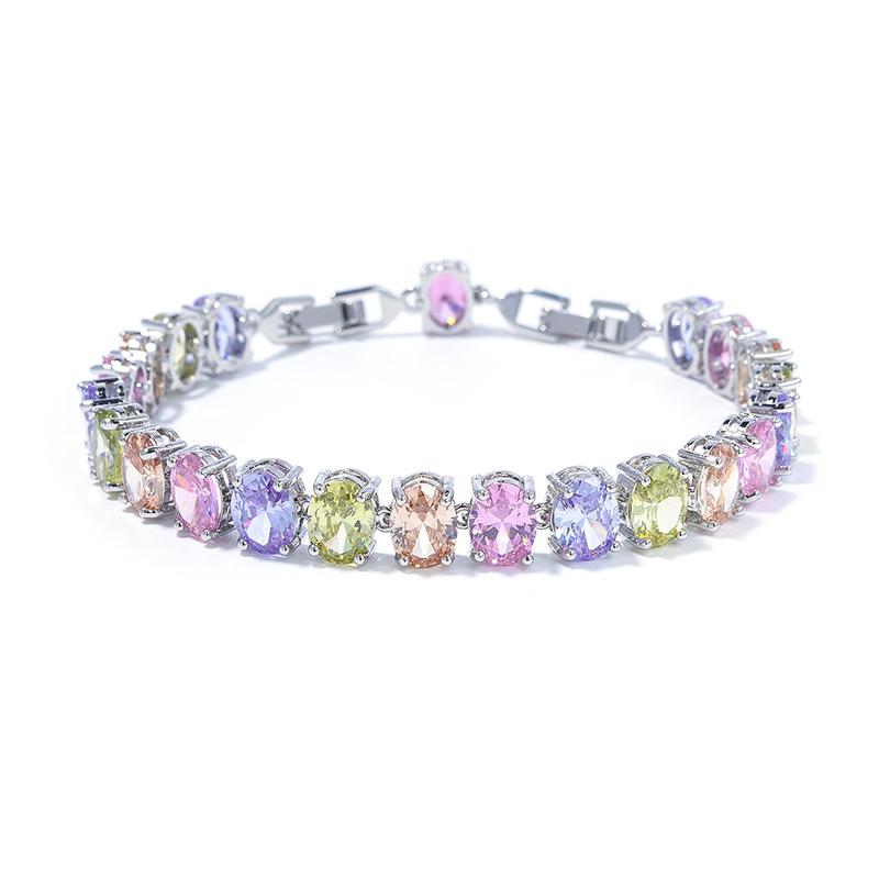 Women'S Simple Women'S Bracelet Jewelry Inlaid Round Zircon Bracelet