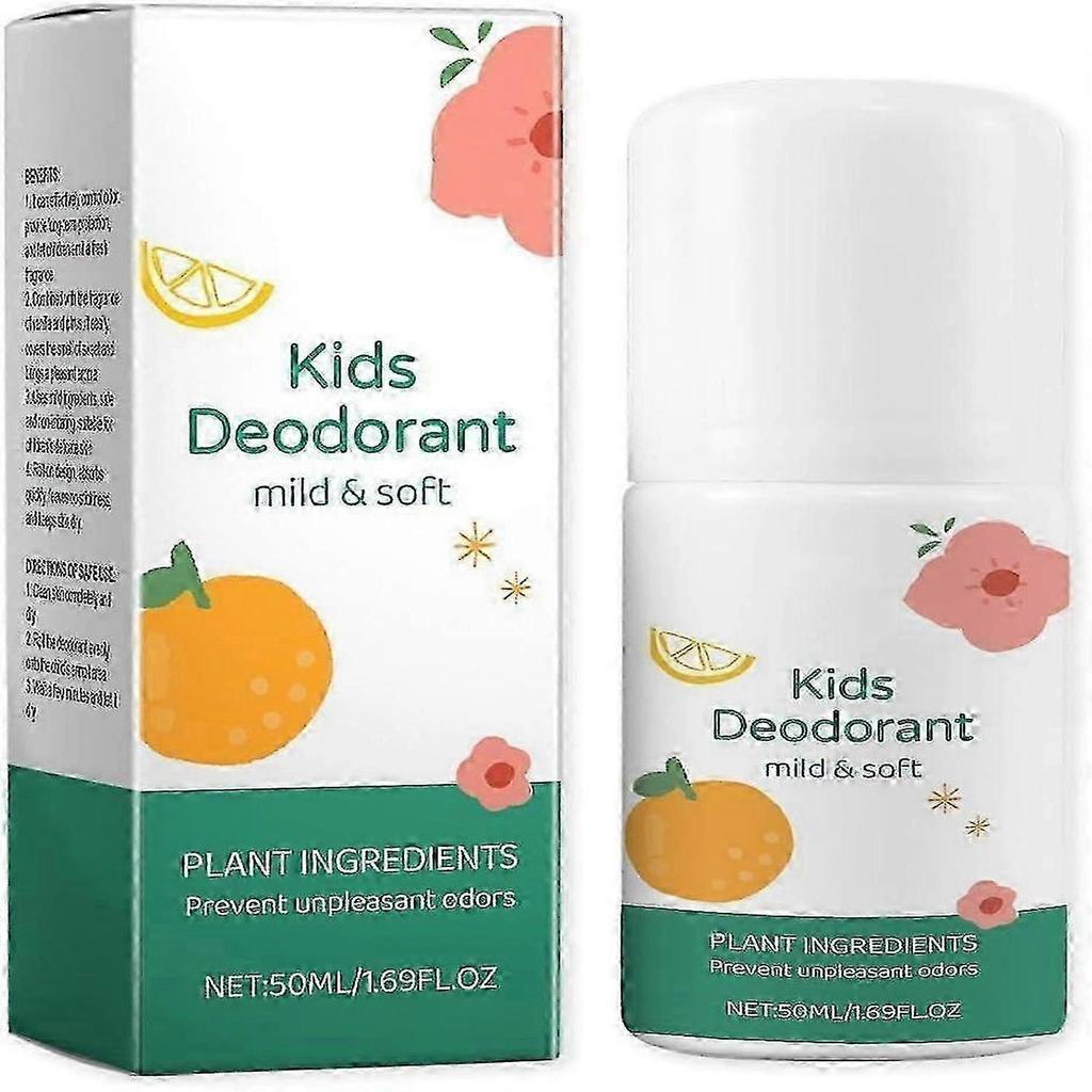 1-3X Natural Deodorant For Kids & Teens, Kids Whole Body Deodorant Odor Protection 50ml