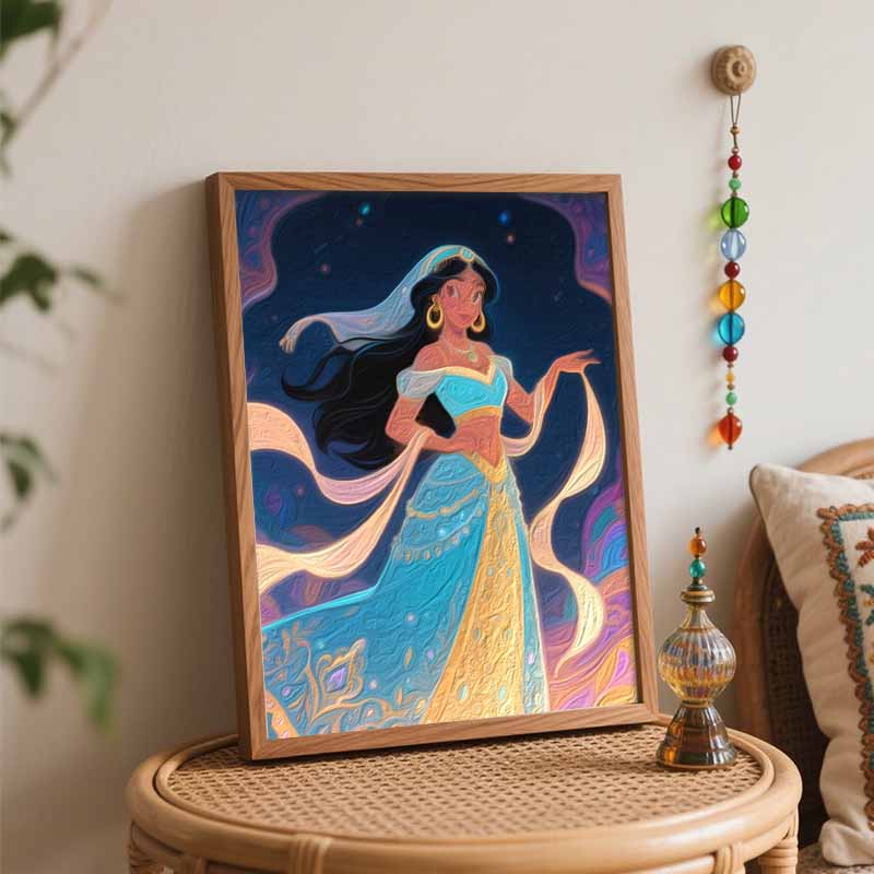 Disney Princess Oil Painting Hand Painting Coloring Painting Handmade Diy Home Decoration Gift