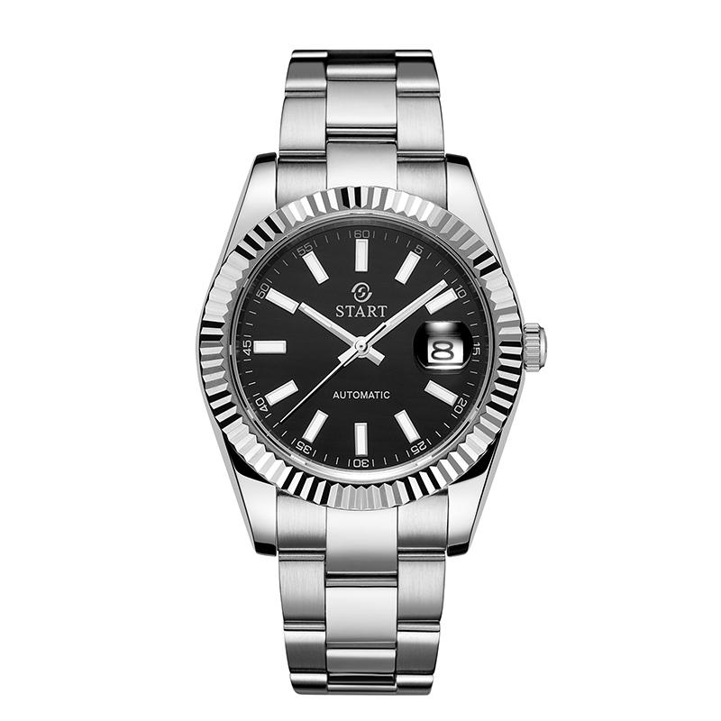 Start Men's Watch Luminous Scale Dial Automatic Mechanical Watch Date Function Waterproof Metal Watch