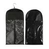 2 Pieces CLEAR WINDOW Black Hair Extension Wig Stand Storage Bag Holder Case Protector + 1PCS DRYING HANGER