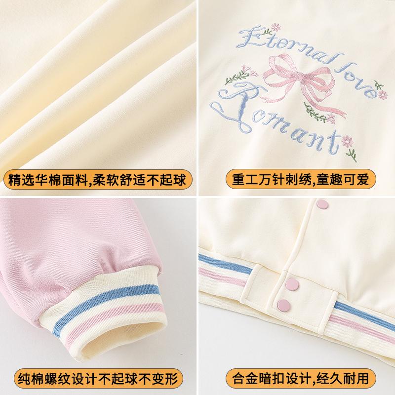 Girls' outerwear autumn 2026 new style children's western-style velvet big children's autumn and winter style girls' baseball jacket sports top