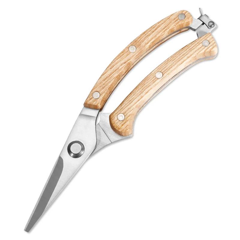 Edelstahl Holzgriff Garten Rebschere Traubenernte Gartengeräte Haushaltsschere Bonsai Zubehör