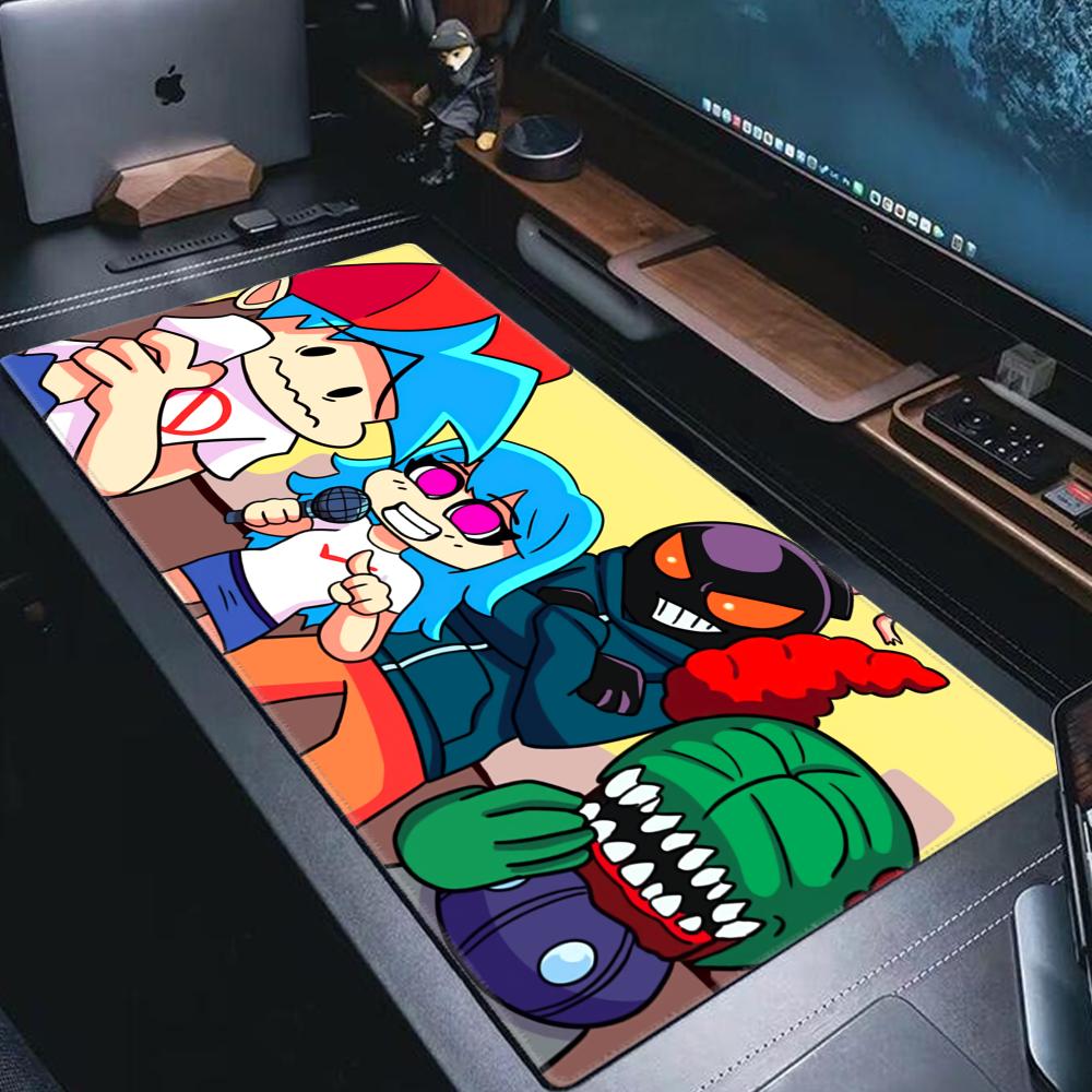 

Большой коврик для мыши XXL Игровые аксессуары Офисный Геймер Клавиатура Настольный коврик Нескользящий Ноутбук Горячие игры Friday Night Funkin FNF Коврик для мыши 600x300x2mm
