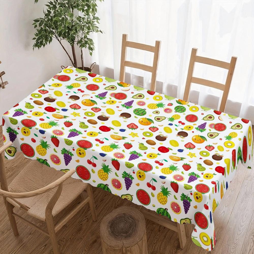 Ghirlanda di Fiori per il Giorno dell'Indipendenza Tovaglia Rettangolare Impermeabile Fiore Rosso Blu Stella Bandiera USA Copritavola per Pranzo Cucina