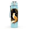 1PC Fox Dark Moon Art 750ml Color Plastic Sports Water Bottle Leakproof Flip Straw Lid Suitable for Sports Office Home Use