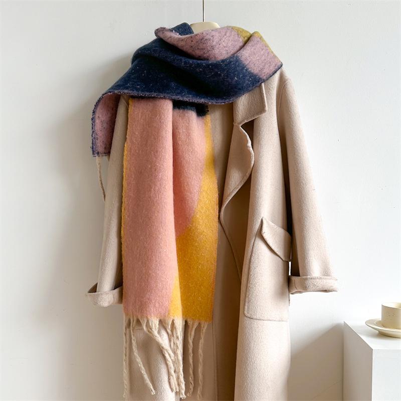 New  Cashmere Scarf Shawl Thicked  Warm Blanket Long Tassels Soft Shawls Neck Wraps Pashmina Scarves Ladies' Luxury Scarf