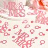 Glittering Confetti Mr & Mrs Wedding Rings Sequins for Wedding Ceremony Bridal Showers Engagements Party Decoration