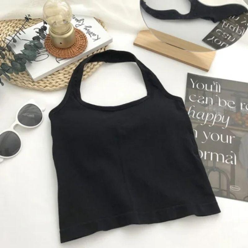 

Sports Intimates Women s Summer with Chest Pad Back Shaping Shockproof Halterneck Yoga Clothes High Strength Training Workout Bra Bra Black Free size (40.00kg -67.50kg)