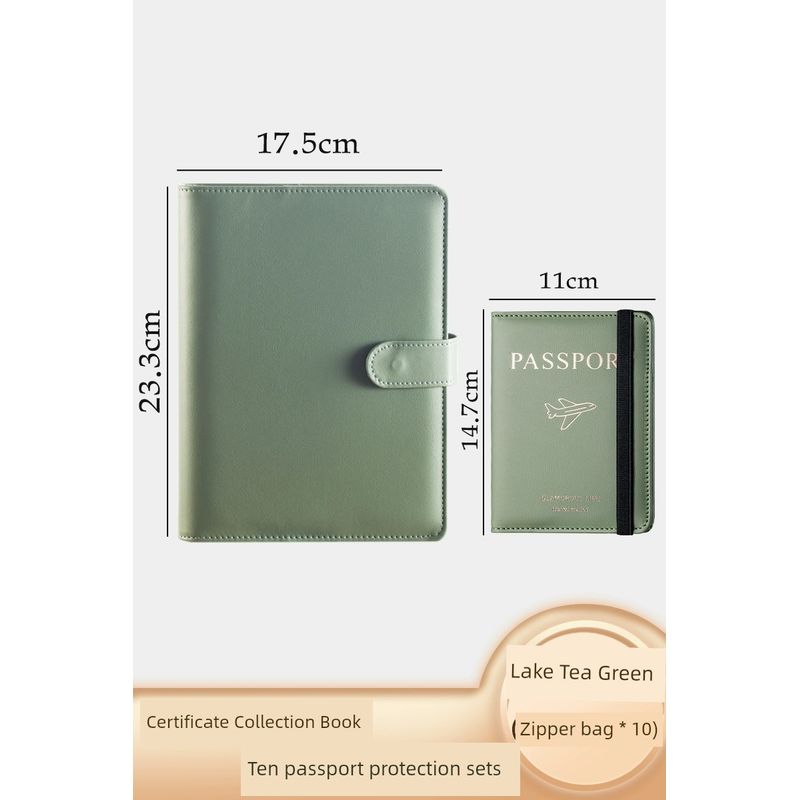 File Bill Passport Birth Certificate Vaccine This File Bag Card Bag Storage Book Loose-Leaf A4 Manual Information Folder Protective Cover Zipper Bag