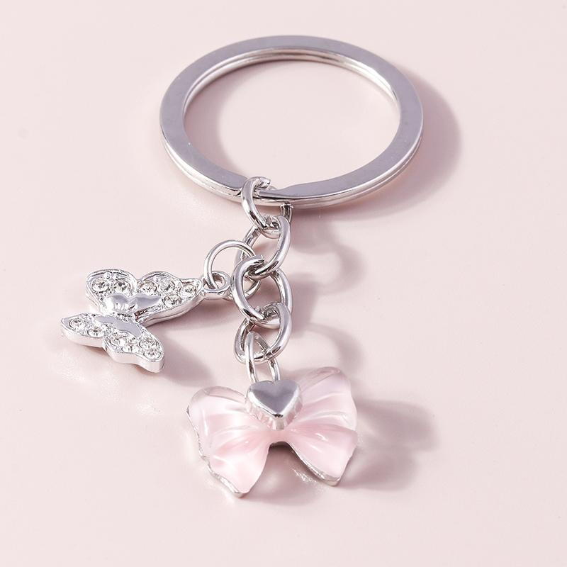 Romantic Moon Star Keychains Crystal Key Rings Gift for Women Men Car Key Handbag Pendants Jewelry Making Accessorie