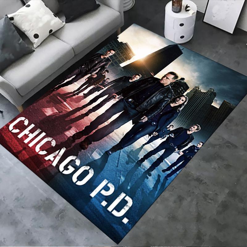 2025 New Chicago Fire Carpet Rug for Living Room Bedroom Home Sofa Decoration,Kids play Non-slip Floor Mat