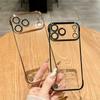 Coque Ultra Mince Transparente Semi-enveloppante Pour iPhone 17 Air 16 15 14 Plus 13 11 12 16 17 Pro Max Housse de Protection en Verre pour Appareil Photo